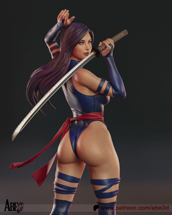 psylocke, x-men, 3D, 3D Printable