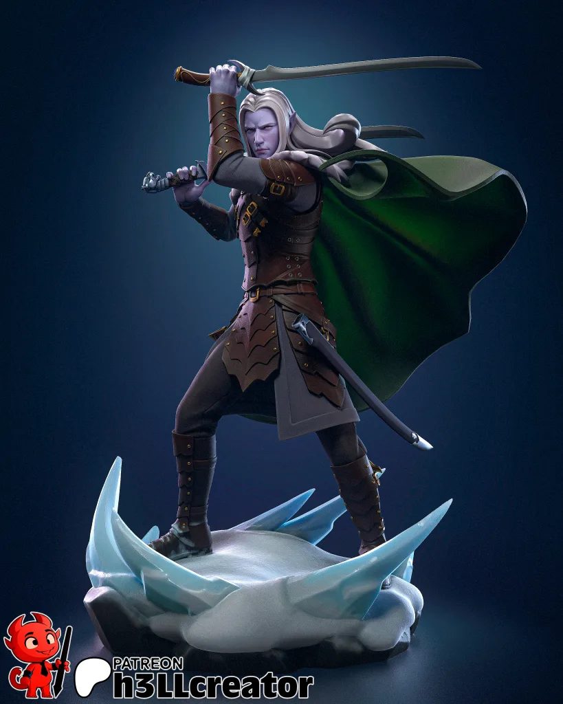 Drizzt – DC3DART.COM Printables STL 3D Files