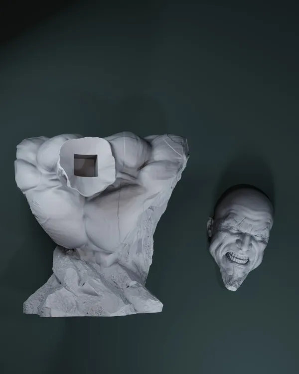 Kratos Statue and Bust - Image 3