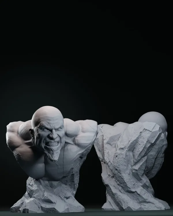 Kratos Statue and Bust - Image 11